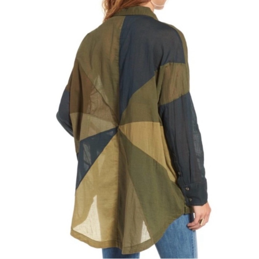 Free People Rainbow Rays Button-Up Shirt
